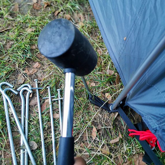 Gummihammer med stlskaft, lengde 33 cm