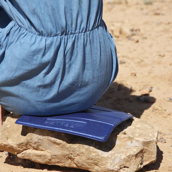 Sammenleggbar sittepute utendrs