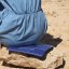 Sammenleggbar sittepute utendrs