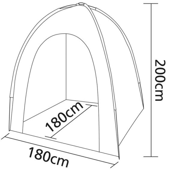 Oppbevaringstelt medium til sykler m.m.