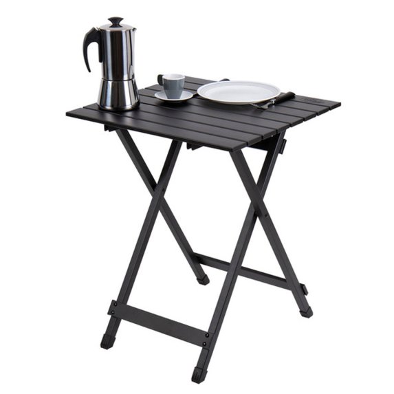 Litet hopfllbart bord av aluminium 50 x 50 x 64 cm