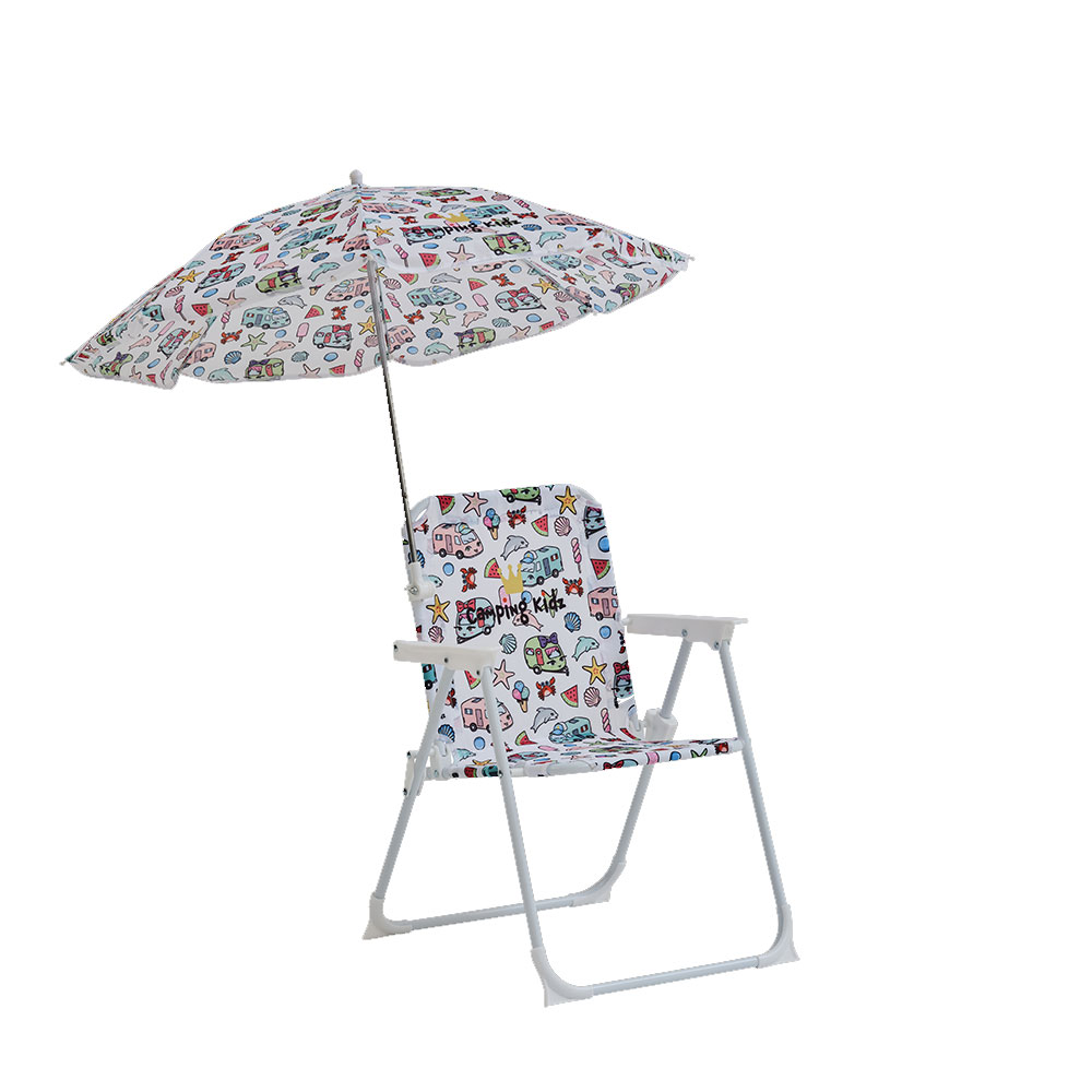 Camping barnestol med parasol Barnestol mønstret