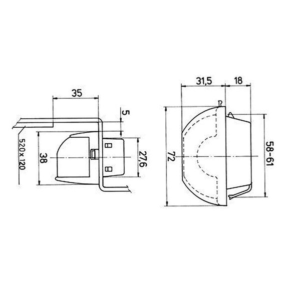 Jokon K 420 nummerskiltlys