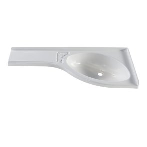 Muovinen kulma-allas sivupydll