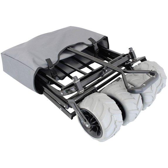 Sammenleggbar tralle til stranda