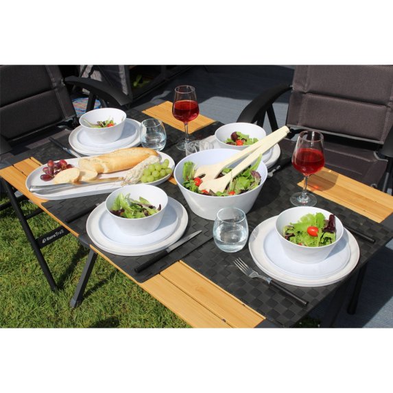 Salatskl med marmordesign