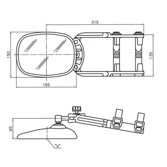 Magnum snap-on husvagnsspegel