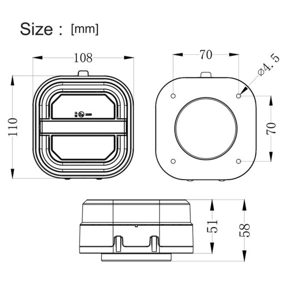 Trdlst 12V baklyssett inkl. sender og lader 