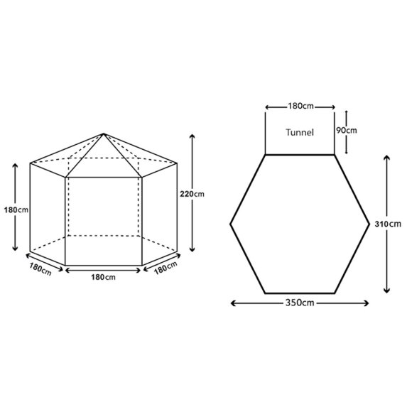 FMT Pop Stop-telt med tunnel