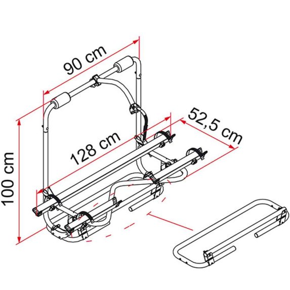 Sykkelstativ XLA Pro til campingvogn  (Demo)