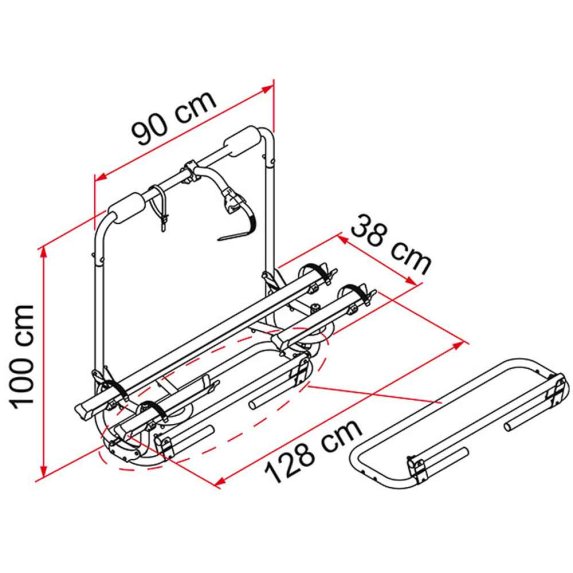 Sykkelstativ XL A Pro 200 til campingvogn