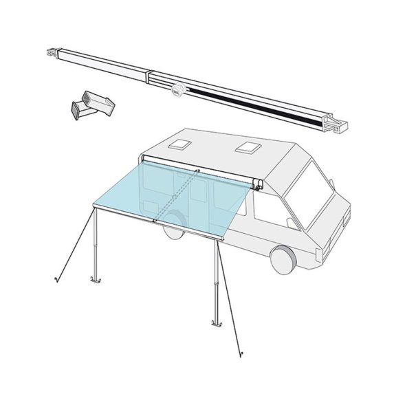 Teleskopstang til Fiamma markise F45, F65 og F80
