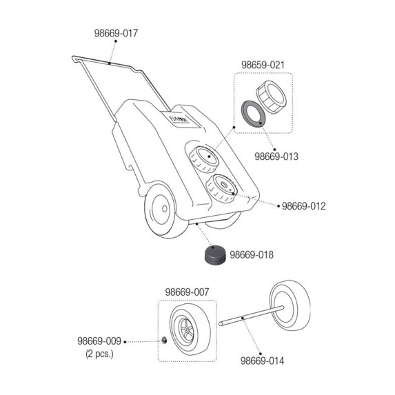 Lst lokk til Fiamma tank p hjul