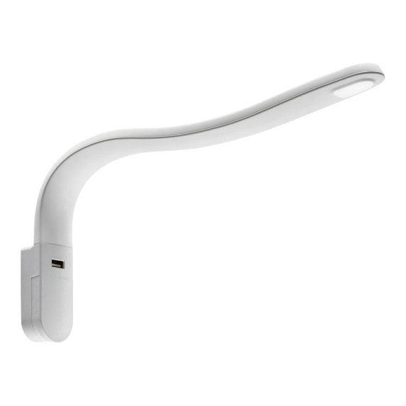 Silka lampe med byelig hals og USB-kontakt