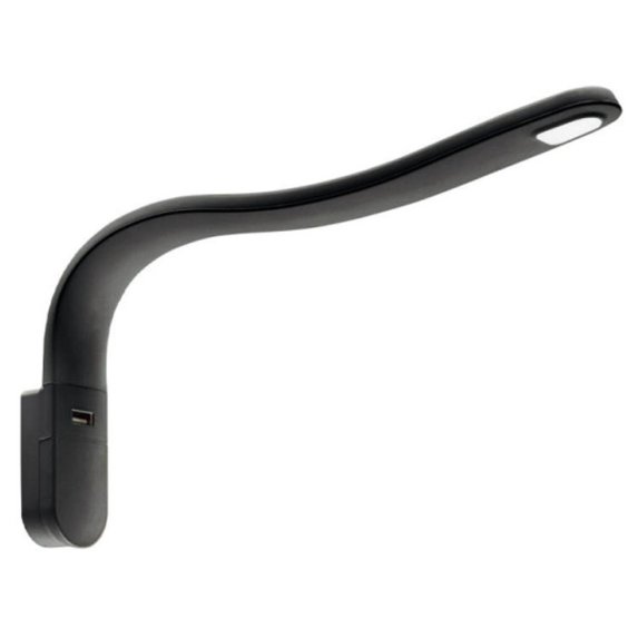 Silka lampe med byelig hals og USB-kontakt