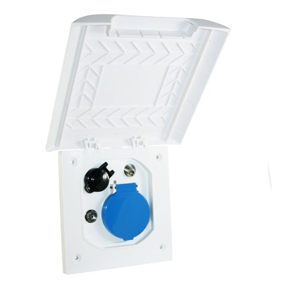 Uttag quattro (12V/230V/Antenn/TV Sat)