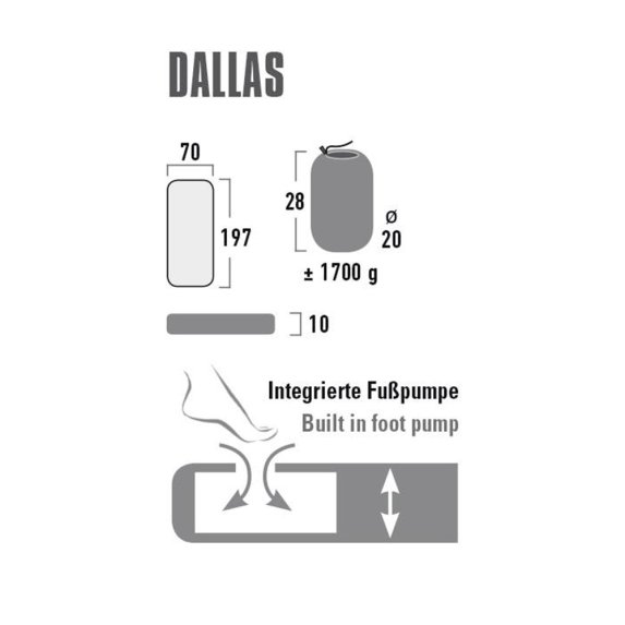 High Peak Dallas enkelt luftmadras