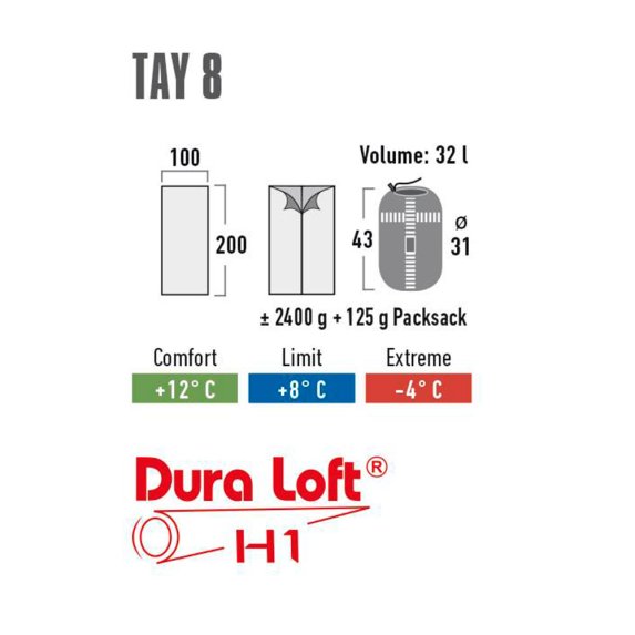 High Peak 'Tay 8' sovepose