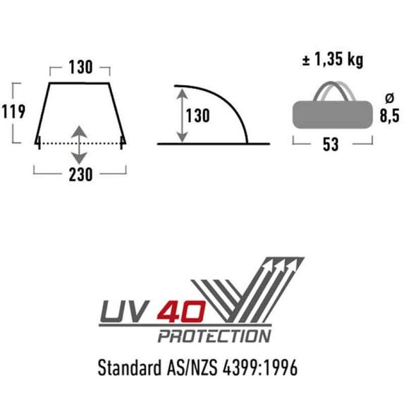 High Peak Mallorca strandmusling UV40
