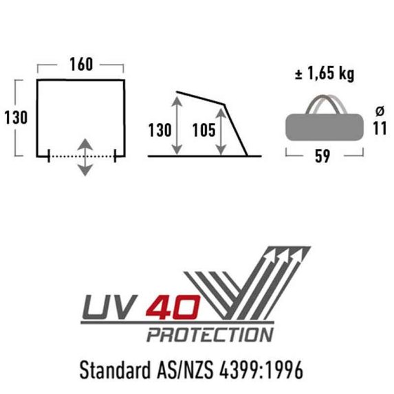 High Peak Sevilla strandmusling UV40