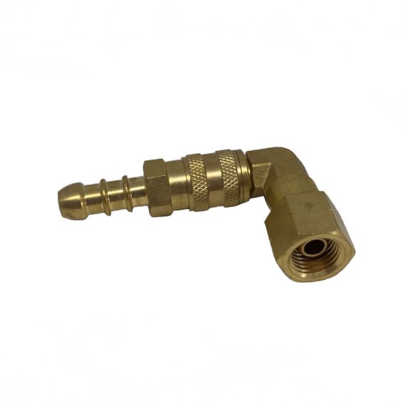 Koblingsstykke 90 med quick release 8 mm slangestuds