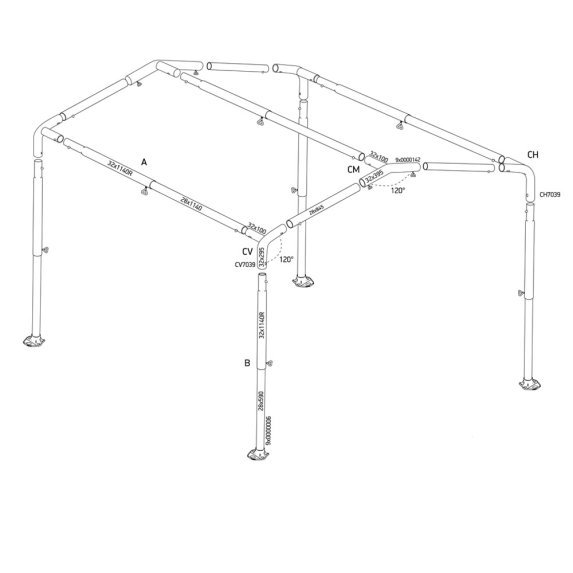 Megastel for Isabella Mega Space oppbevaringstelt