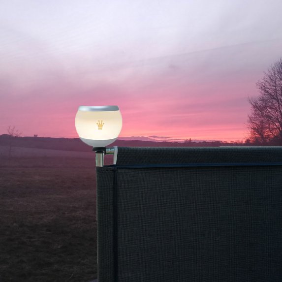 Solcellelampe til levegg (2 stk.)