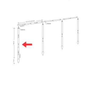 NB-tuulisuojan tolppa piikill