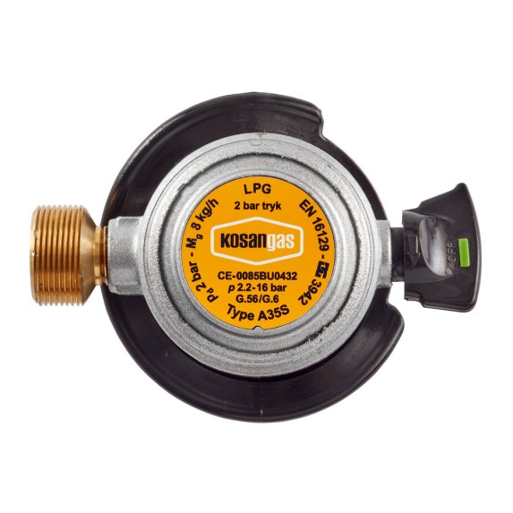 Ventil for gassflaske 2 bar - Click On - Venstre gjenger