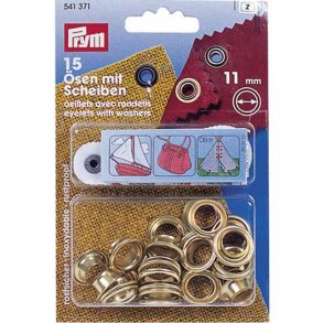 Prym messing sejlringe 11,0 mm (15 stk.)