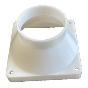 Reduktionsstykke til ventilator