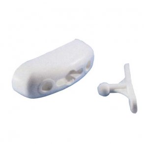 Drholder i hvid plast (2 dele)