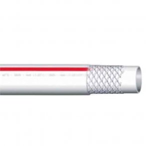 Kuumavesiletku 10/16 mm - valkoinen/punainen