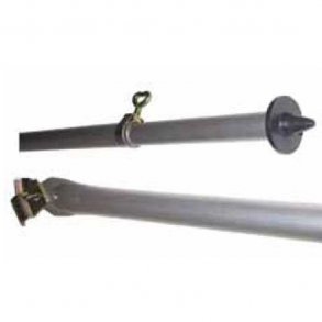 Stttestang aluminium med klemmebeslag, 170-260 cm