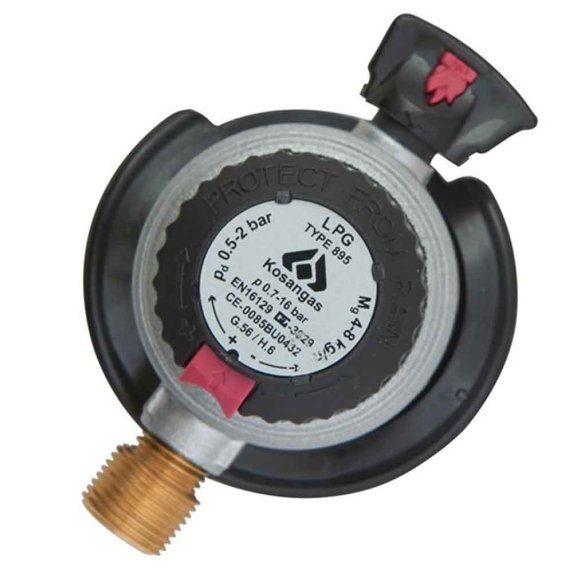 Mellomtrykksventil 0,5-2 bar for flasker med Click-On ventil