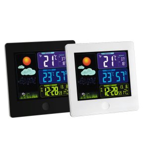 Trdlst termometer/hygrometer med radiostyret ur