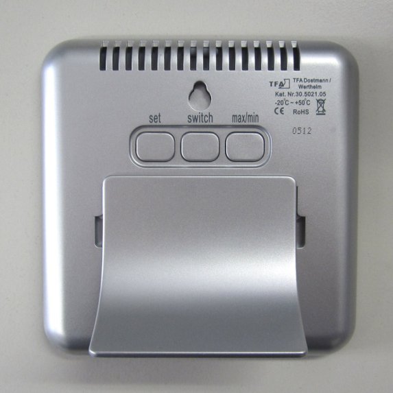 Digital termometer med klocka 