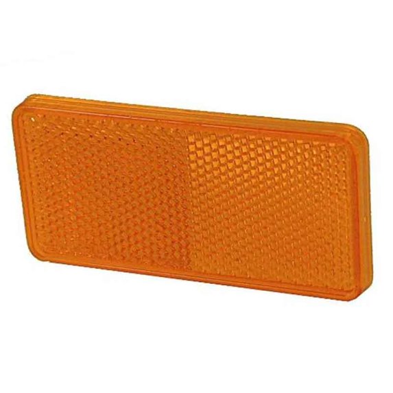 Rektangulr reflex 44 x 94 mm, sjlvhftande  Gul