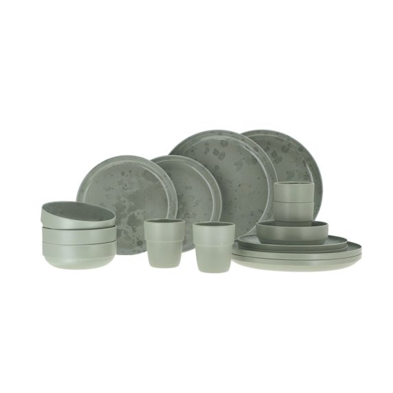 Travellife Palma 16-delars melaminset Green