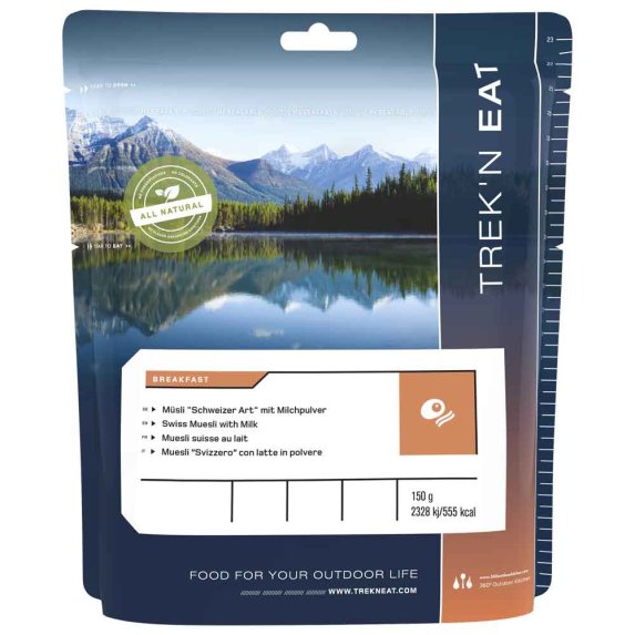 Swiss Muesli med frukt og melk, 150 gram